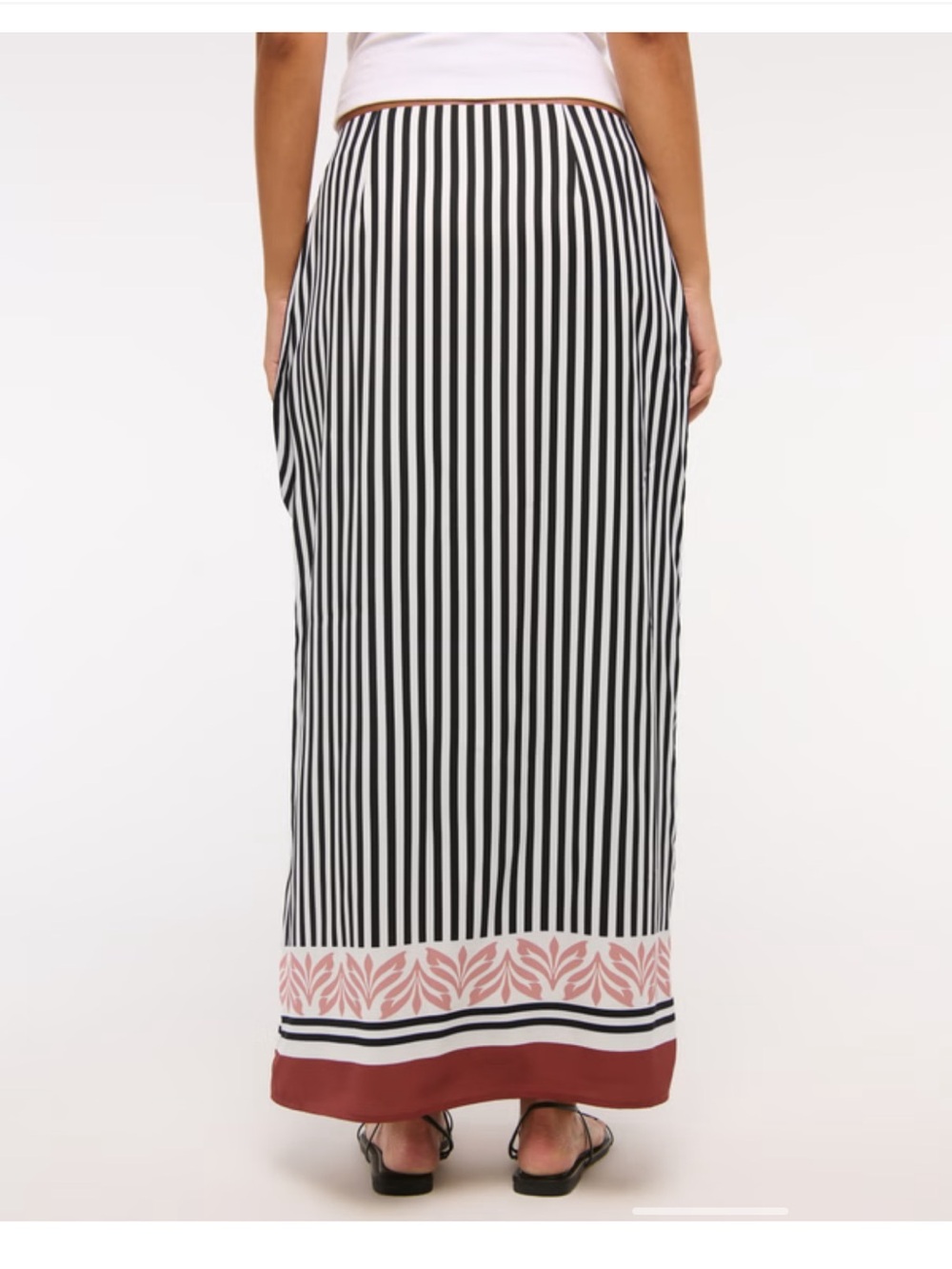 Abercrombie & Fitch High Rise Scarf Style Wrap Maxi Skirt - Picture 3 of 9